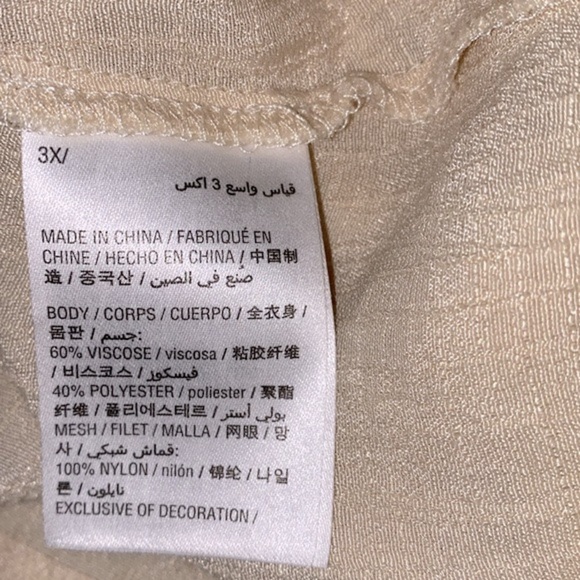 Style & Co ivory color lace top size 3X - Picture 6 of 7